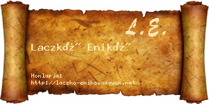 Laczkó Enikő névjegykártya
